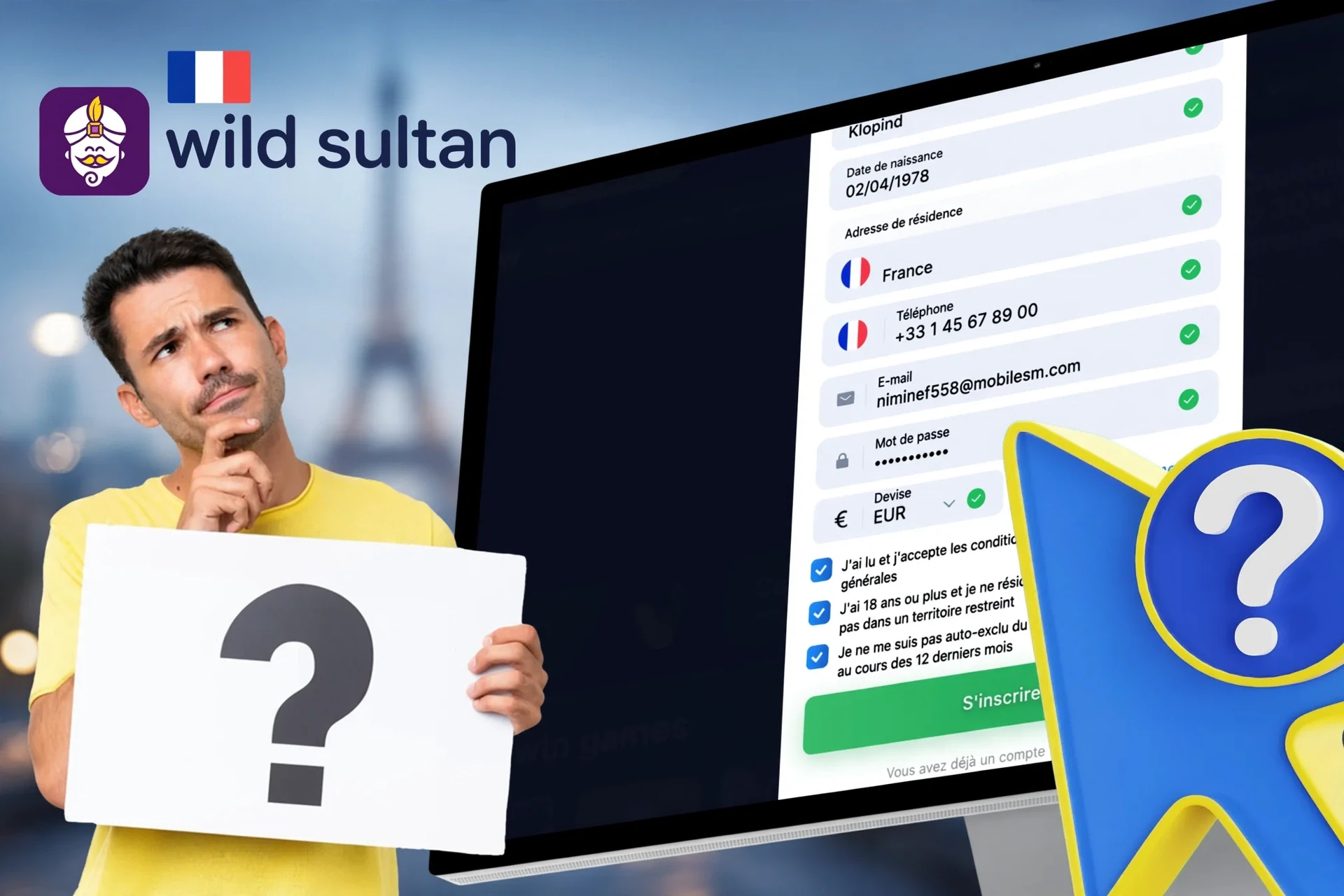 Description étape par étape du processus d'inscription sur le site ou l'application