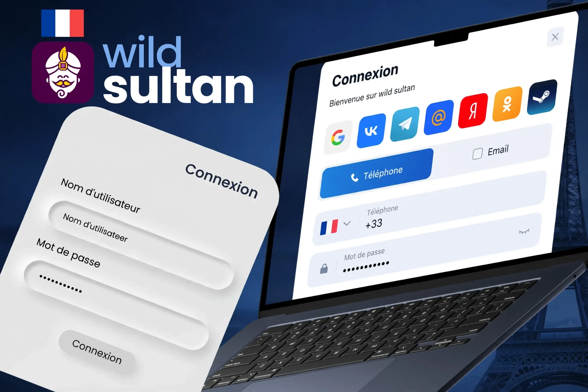 Description des étapes pour se connecter à son compte personnel via le site Web ou l'application mobile