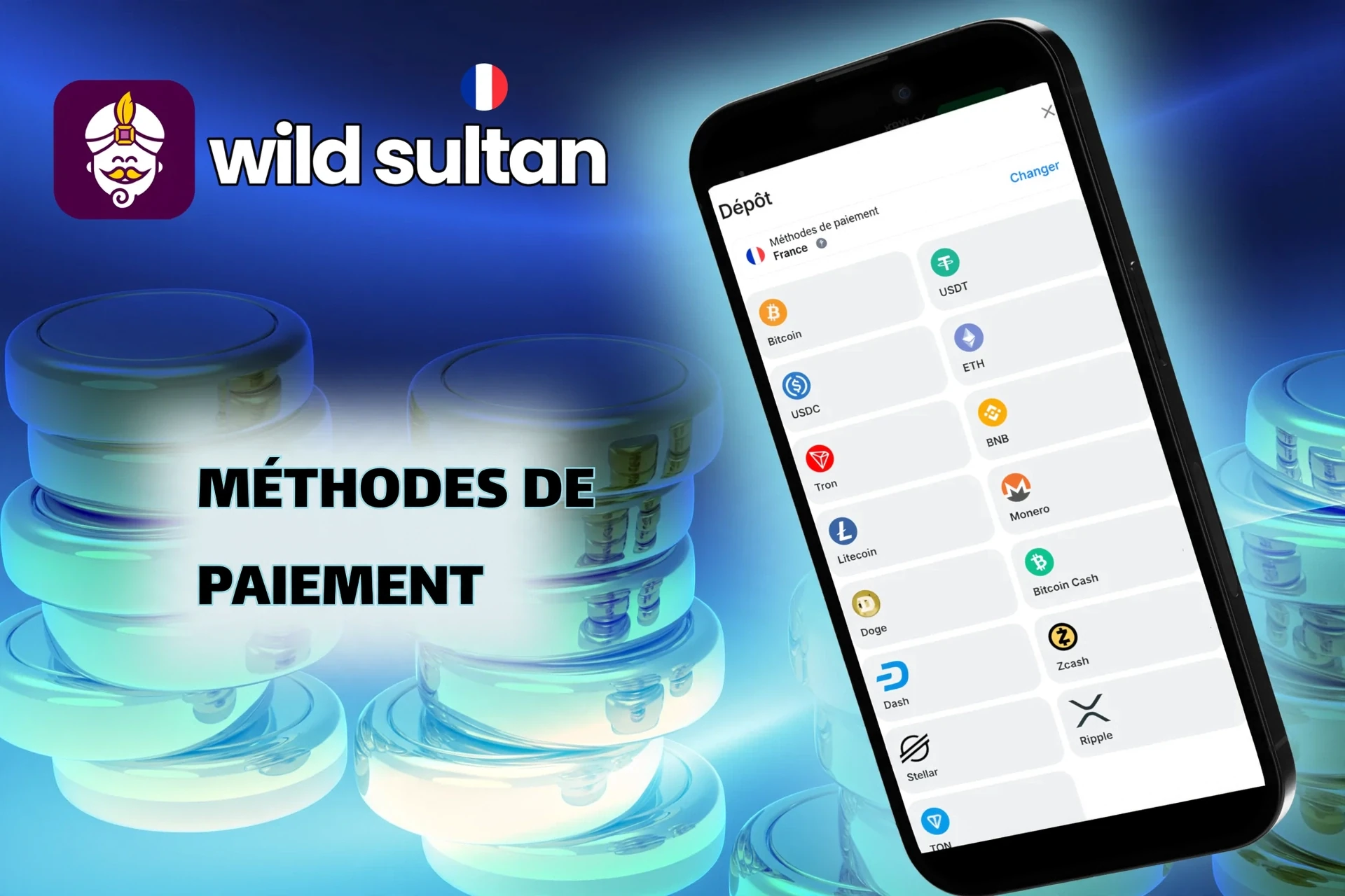 Méthodes de dépôt et de retrait en France : cartes bancaires, Paylib, crypto‑monnaies et autres options.